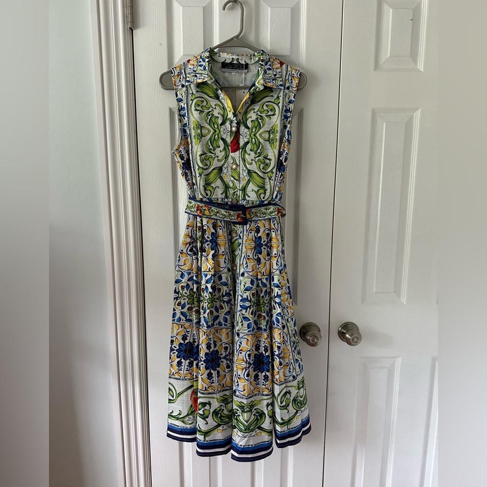 NWT Dalia MacPhee Belted Dress